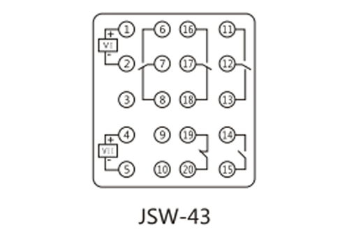 JSW 43双位置继电器工作原理及接线图 上海上继科技